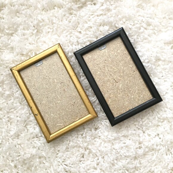 Two Vintage Umbra Modern Frames Black and Gold - Picture 1 of 6